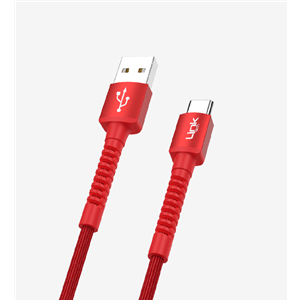 Linktech LCA-K552 USB-A to TYPE-C 5V 3A 1M 45W Kırmızı Şarj Ve Data Kablosu
