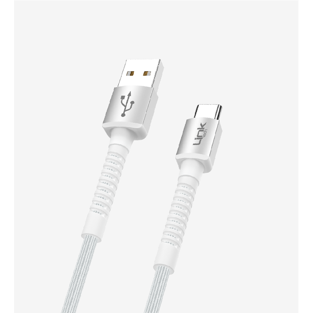 Linktech LCA-K552 USB-A to TYPE-C 5V 3A 1M 45W Beyaz Şarj Ve Data Kablosu