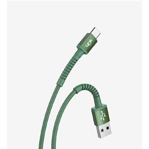 Linktech LCA-K552 USB-A to TYPE-C 5V 3A 1M 45W Yeşil Şarj Ve Data Kablosu