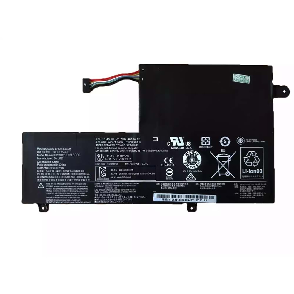 Retro RLL-096 Lenovo IdeaPad 320S-14IKB , L15M3PB0 Uyumlu Siyah Notebook Bataryası