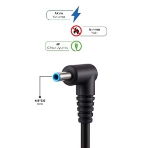 Sprange SR-L45 19.5V 10.3A 4.5*3.0 200W Hp Uyumlu Mavi Uç Notebook Adaptörü