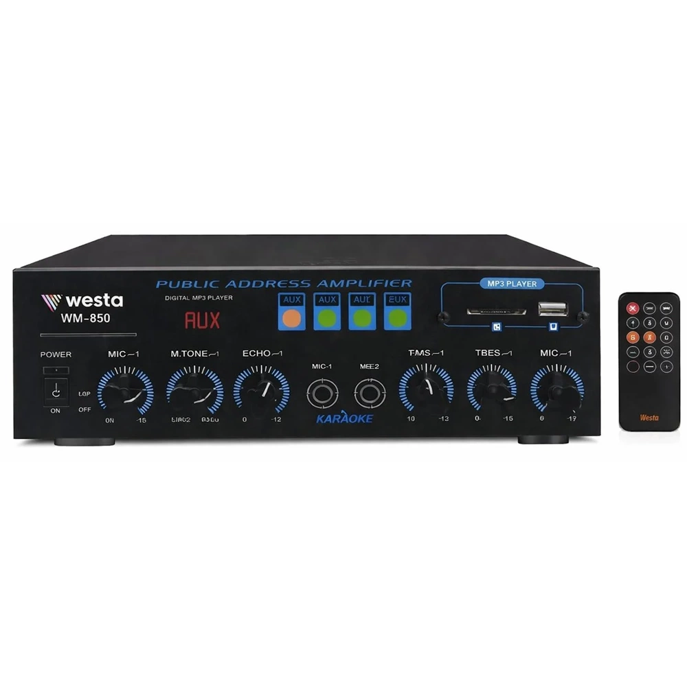 Westa WM-850 80W USB AUX Mikser Amfi