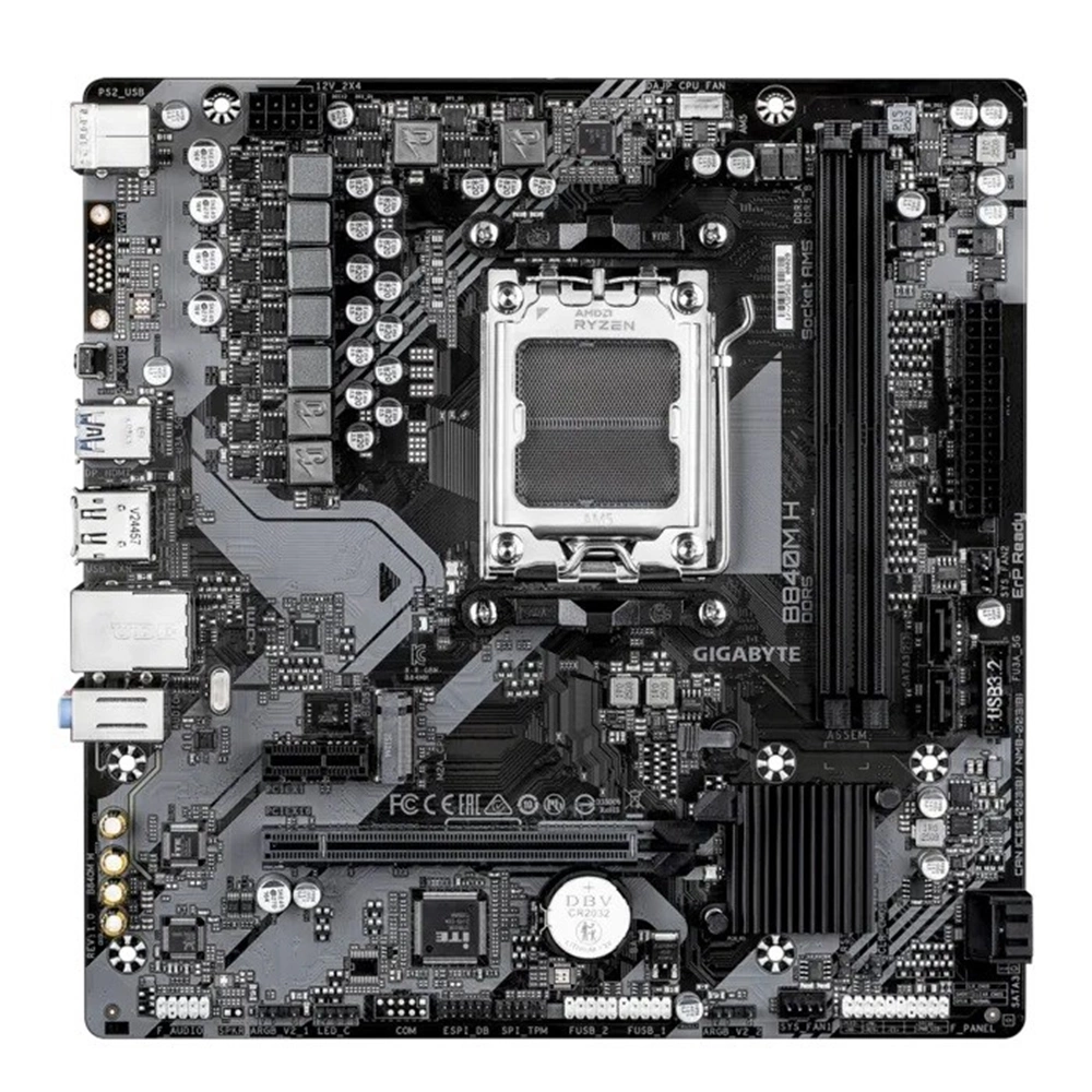 Gigabyte B840M-H DDR5 7200MHZ(OC) AM5 LGA1718 MATX Gaming Oyuncu Anakart