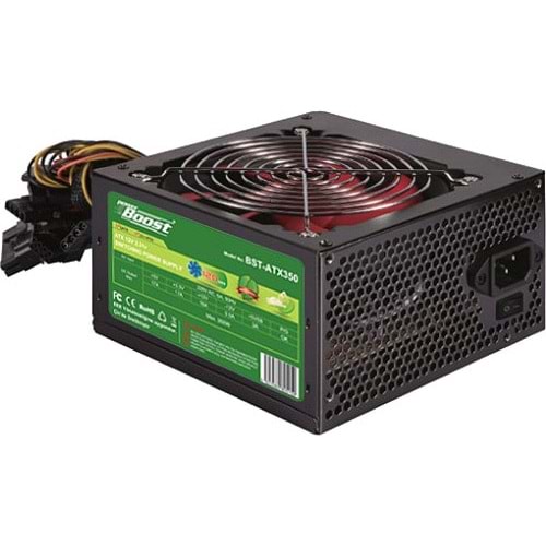 PowerBoost BST-ATX350R 350W 12CM Sessiz ATX Powersupply Güç Kaynağı