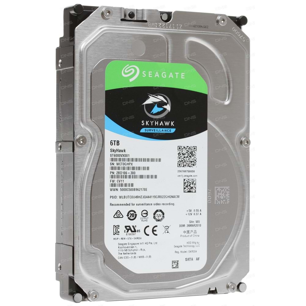 Seagate SkyHawk 6TB 256MB 5900RPM SATA3.0 3.5