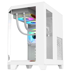 Gameagle Edge Compact 3xARGB FAN 750W 80+Plus Bronze (240MM SIVI SOĞUTMA DAHİL) Beyaz Akvaryum Kasa