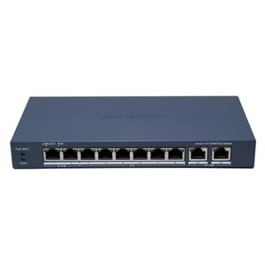 Hikvision DS-3E1310P-EI/M 8Port PoE 10/100 2xUpLink 10/100/1000 60W Yönetilemez PoE Switch