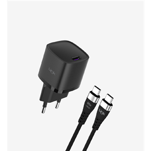 Linktech LNG-G844 25W 5V 3A 1xTYPE-C QC4.0 PD3.0 GaN3 Telefon Şarj Adaptörü + 60W TYPE-C to TYPE-C Hızlı Şarj ve Data Kablosu