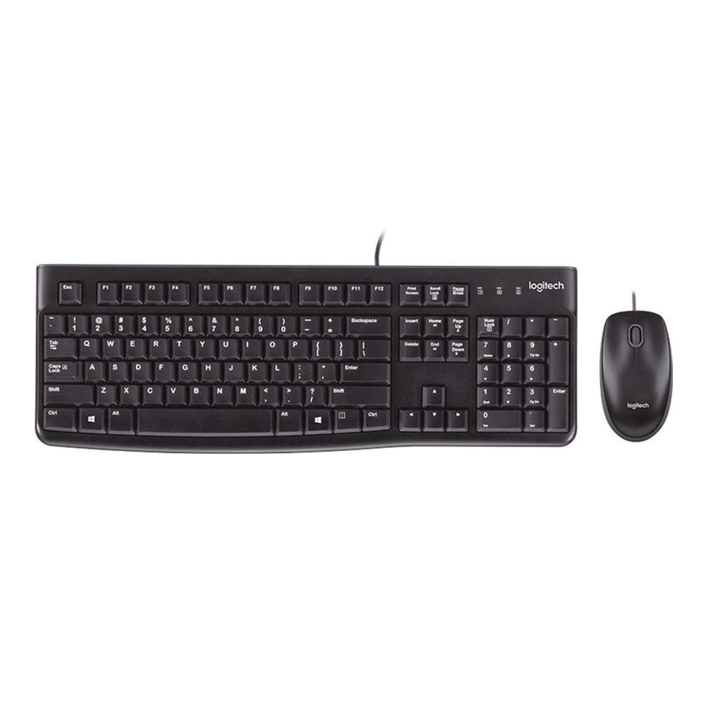 Logitech MK120 USB Q Kablolu Klavye ve Mouse Set (920-002560)