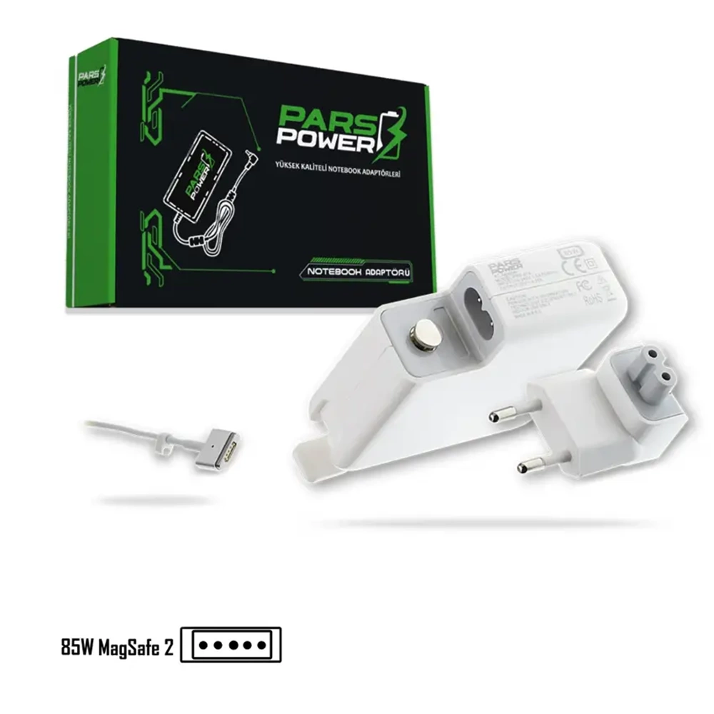 ParsPower PRS-074 20V 4.25A 85W MagSafe 2 Beyaz Apple MacBook Notebook Şarj Adaptör