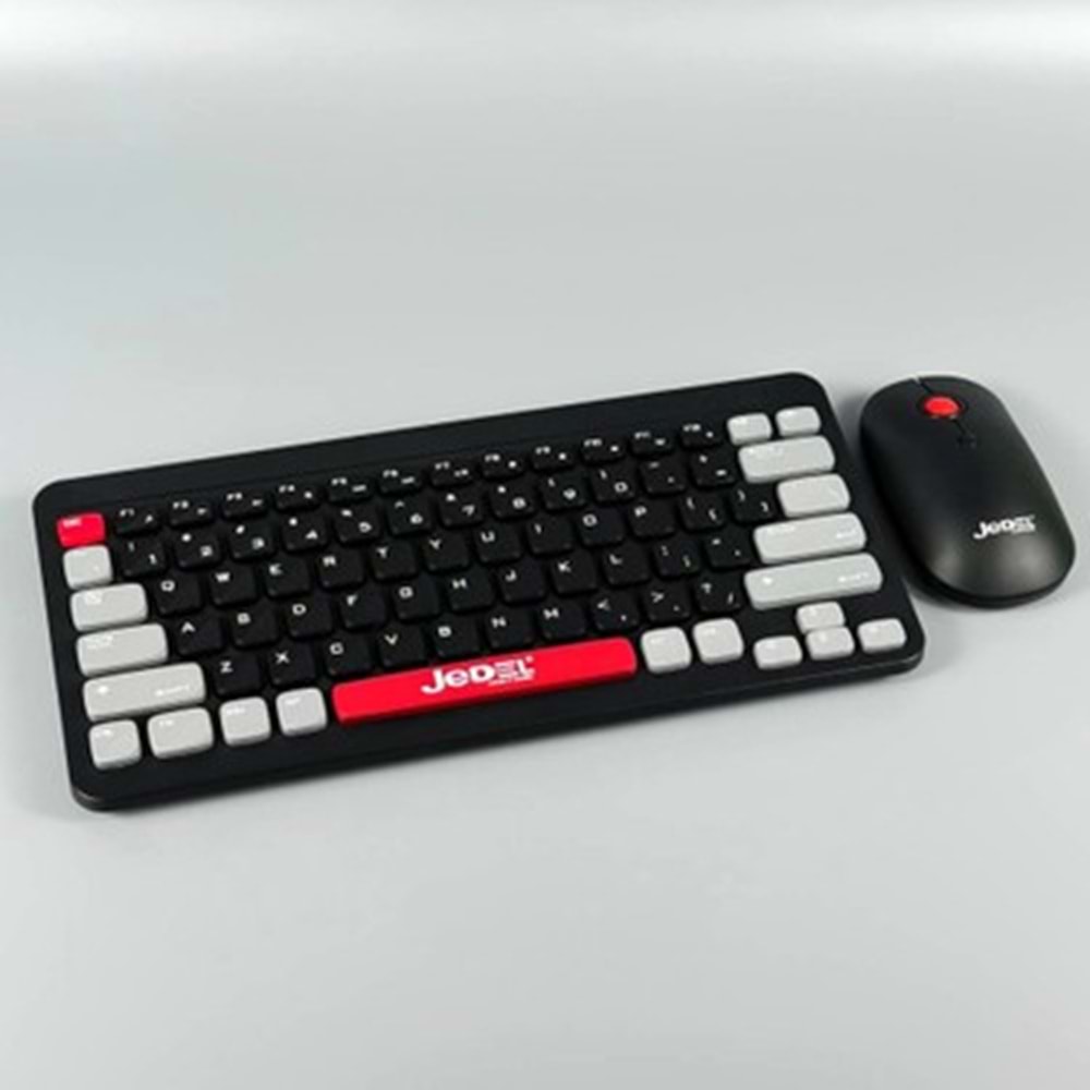 Jedel WD681B 2.4GHZ+Bluetooth Çift Modlu Mini Q Kablosuz Klavye ve Mouse Set