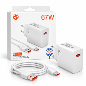 Molix FG-67 67W Hızlı Telefon Şarj Adaptörü + USB to Type-C Telefon Şarj Kablosu